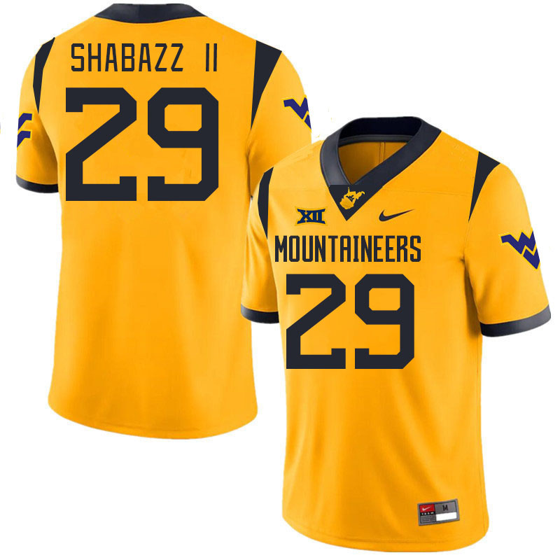 Men #29 Deuce Shabazz II West Virginia Mountaineers College 2024 New Uniforms Football Jerseys Stitc